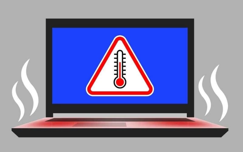 Máy tính bị nhiệt độ cao trong thời gian dài gây hỏng hóc linh kiện