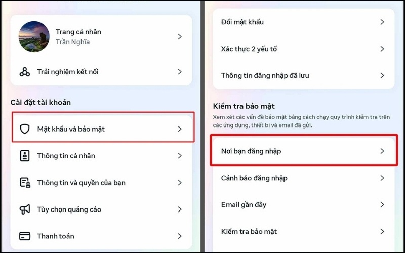 Chọn Nơi bạn đăng nhập