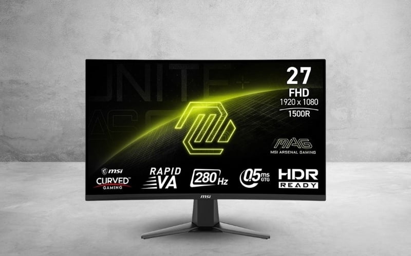 Màn hình cong là loại màn hình có bề mặt hiển thị được uốn cong nhẹ vào trong