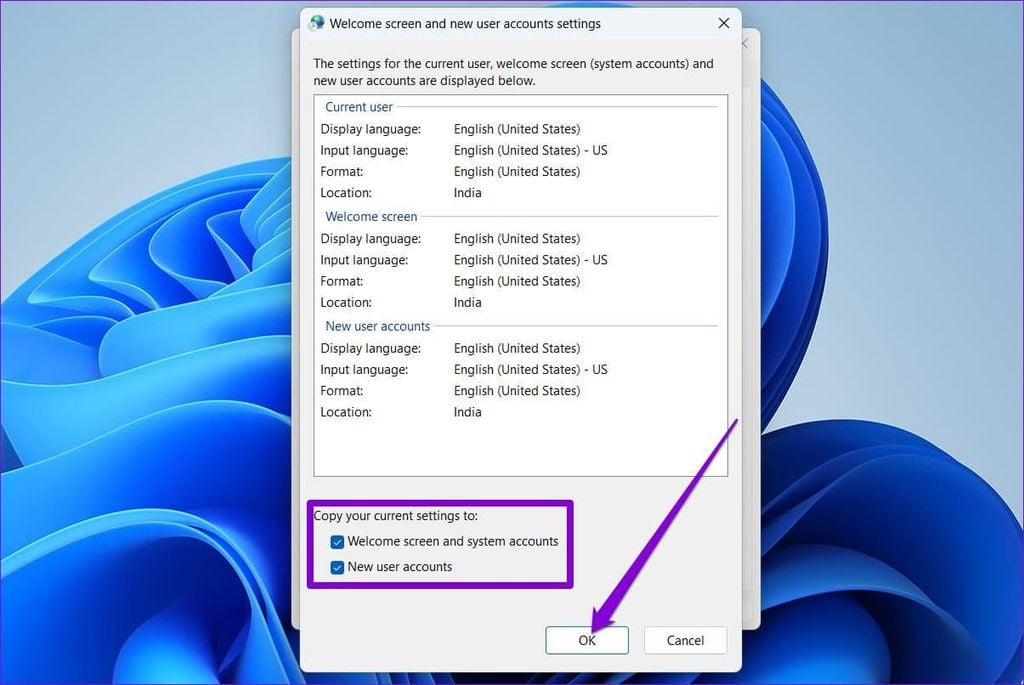Đồng bộ cài đặt hệ thống (Administrative Settings)
