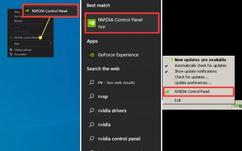 Hướng dẫn 3 cách mở NVIDIA Control Panel nhanh chóng