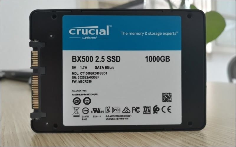 Crucial BX giá rẻ, chuẩn SATA ổn định, phù hợp với&nbsp;laptop cũ