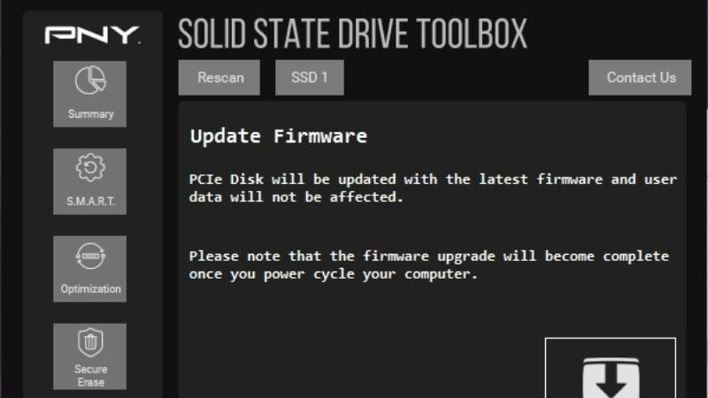 Phần mềm PNY SSD Tool