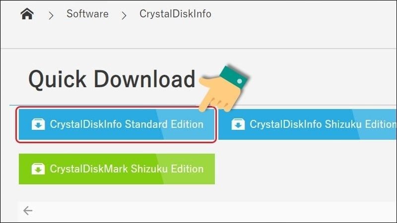 Tải và cài đặt phần mềm CrystalDiskInfo