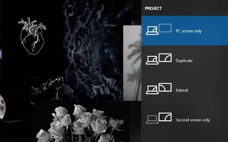 Nhấn tổ hợp phím tắt Windows + P để chọn mục PC screen only