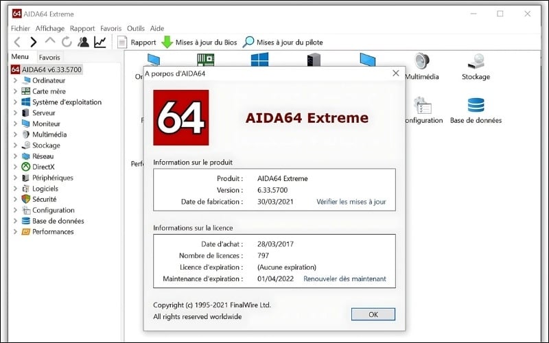 AIDA64 là một bộ công cụ chẩn đoán và thông tin hệ thống cực kỳ mạnh mẽ