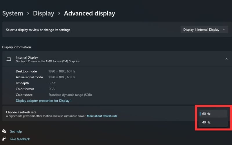 Màn hình, độ sáng, độ phân giải và tần số quét