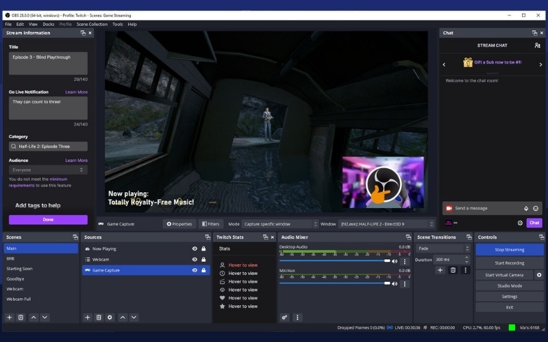 OBS Studio là phần mềm mã nguồn mở, hỗ trợ quay màn hình và livestream