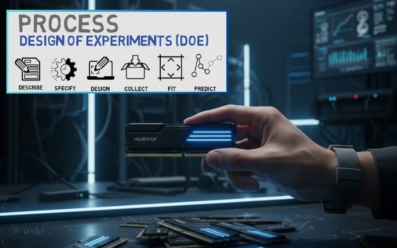 RAM Avexir đều được qua quy trình DoE để kiểm tra trước khi xuất xưởng