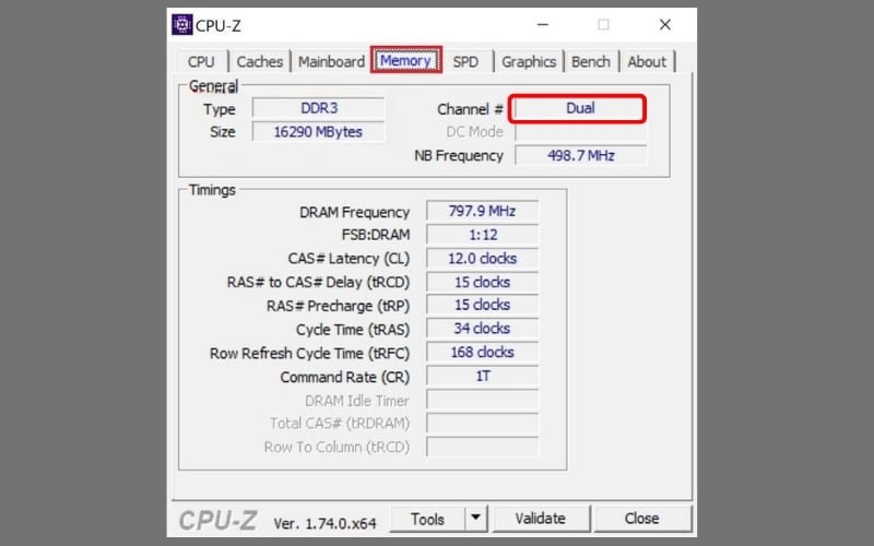 Sử dụng phần mềm CPU-Z để kiểm tra