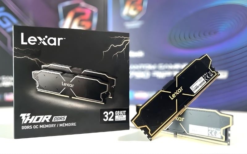 Lexar THOR OC là RAM gaming phổ thông với tản nhiệt nhôm hiện đại, độ trễ thấp