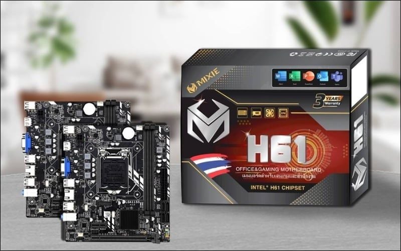 Bo mạch chủ&nbsp;H61 không hỗ trợ RAM&nbsp;có thanh ghi RDIMM