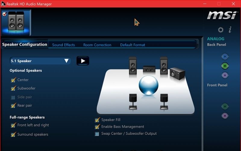 Bạn có thể mở Realtek HD Audio Manager qua System Tray, Control Panel, thư mục cài đặt hoặc Task Manager trên Windows