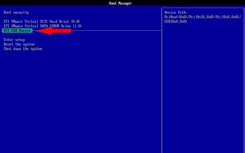 Chọn vào ổ đĩa USB của bạn để cài WIN