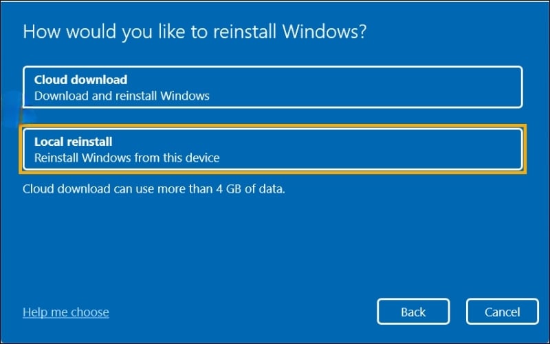 Nếu có kết nối Internet ổn định, Cloud download thường là lựa chọn tốt hơn