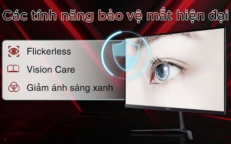 Màn hình được tích hợp công nghệ giúp bảo vệ thị lực người dùng