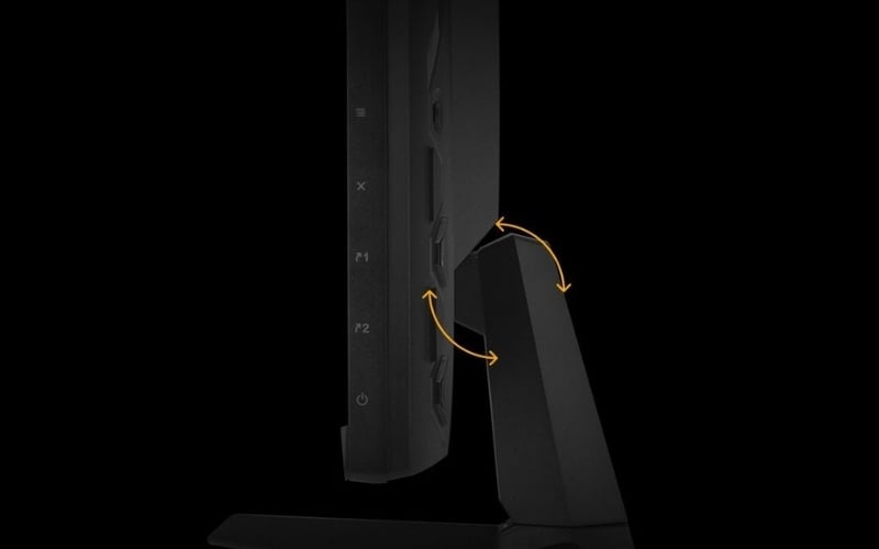 Màn hình chỉ hỗ trợ gập hoặc ngửa trong một góc độ hạn chế