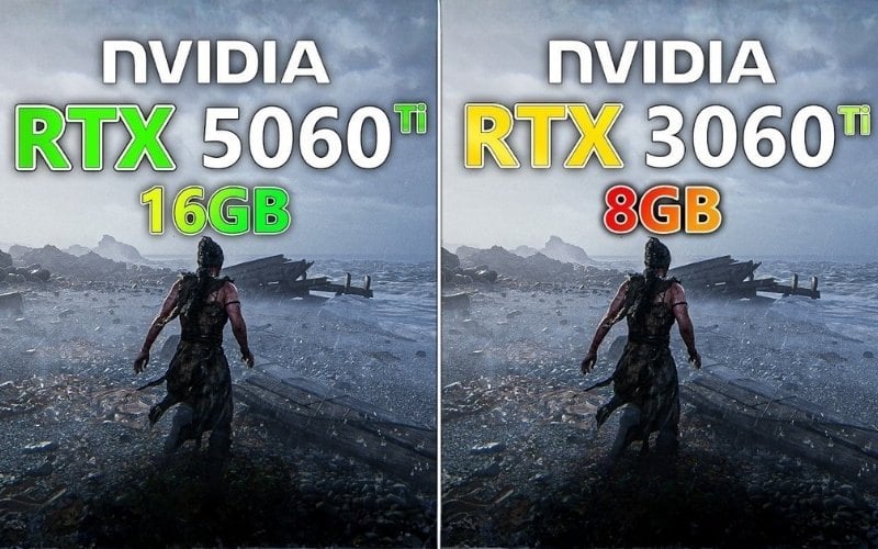 RTX 5060 Ti (16GB) vs RTX 3060 Ti (8GB)