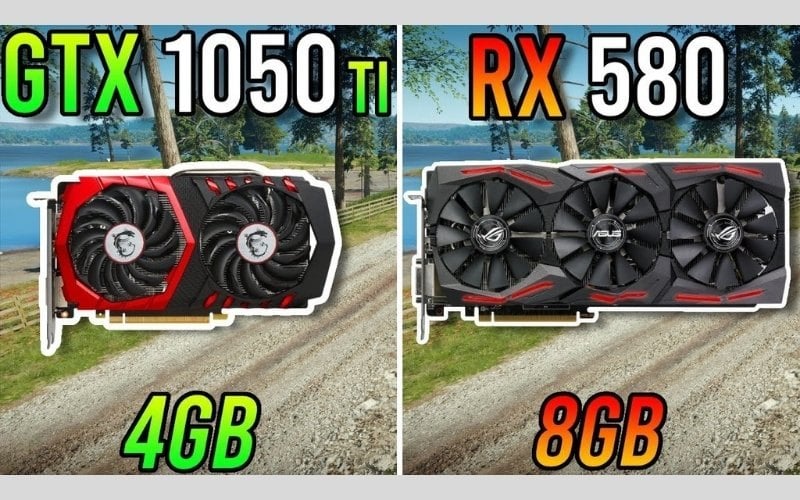 Tổng quan thông số kỹ thuật RX 580 vs GTX 1050 Ti