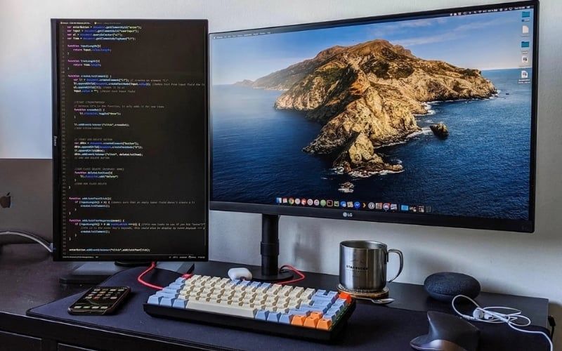 Setup hybrid một ngang một dọc tối ưu hiển thị code và nội dung chính