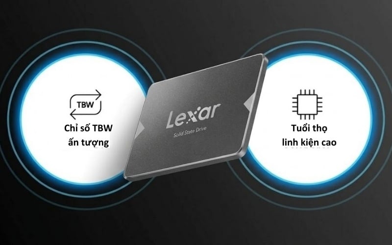 SSD Lexar có chỉ số TBW ấn tượng và tuổi thọ sử dụng cao
