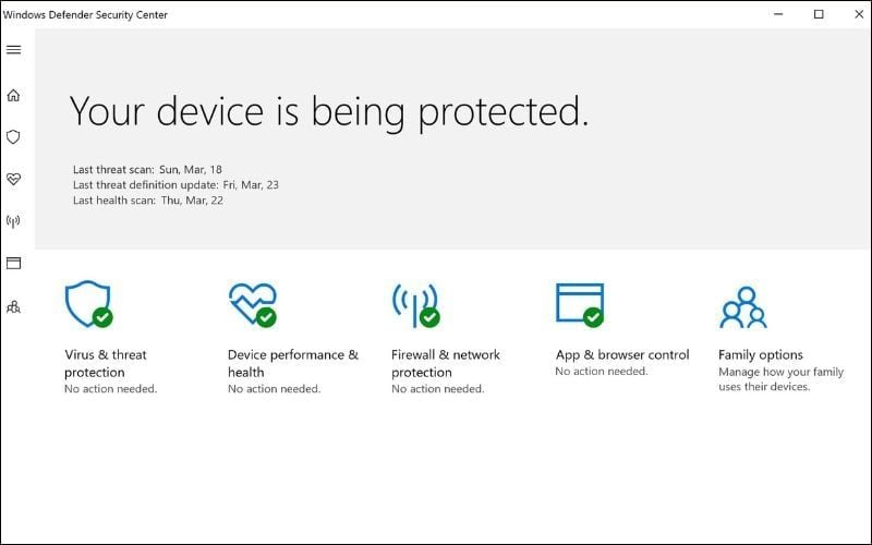 Bạn hãy đảm bảo rằng các mục quan trọng đều được đánh dấu màu xanh