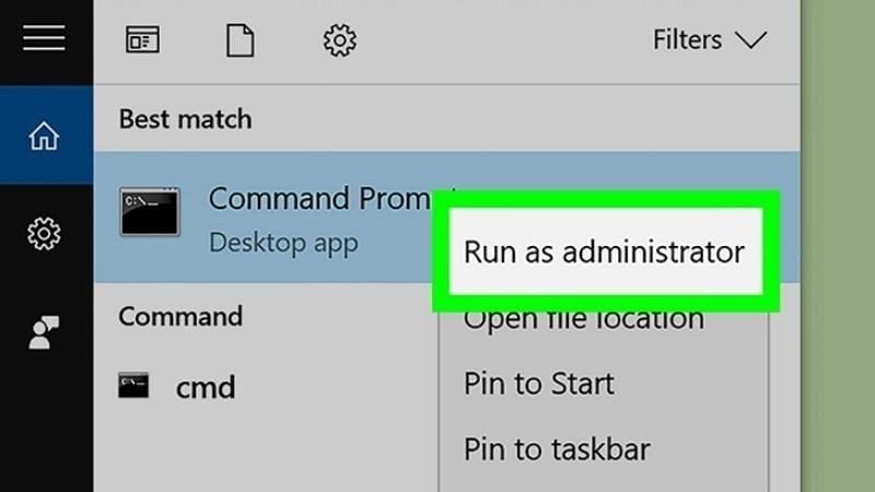 Chọn Run as administrator