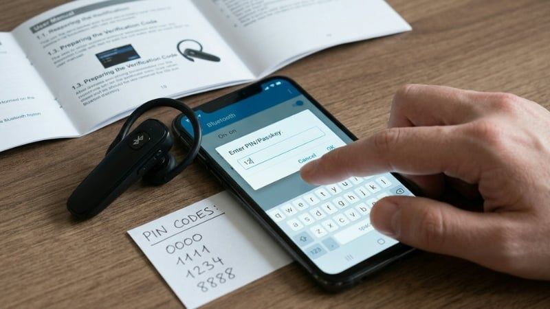Chuẩn bị mã PIN khi ghép tai nghe Bluetooth