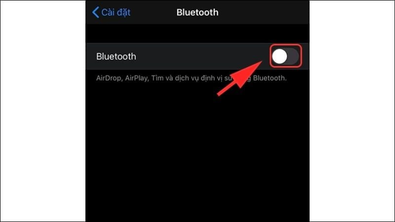 Chạm tắt Bluetooth