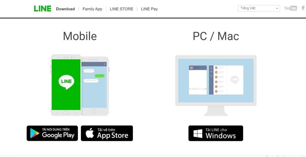 Tải LINE về máy tính trực tiếp từ Trang chủ Chính thức