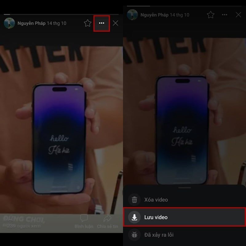 Các bước thực hiện tải Story Facebook trên điện thoại