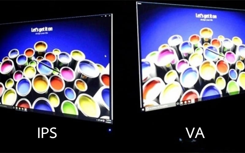 VA có thể bị thay đổi màu ở các góc nhìn rất nghiêng