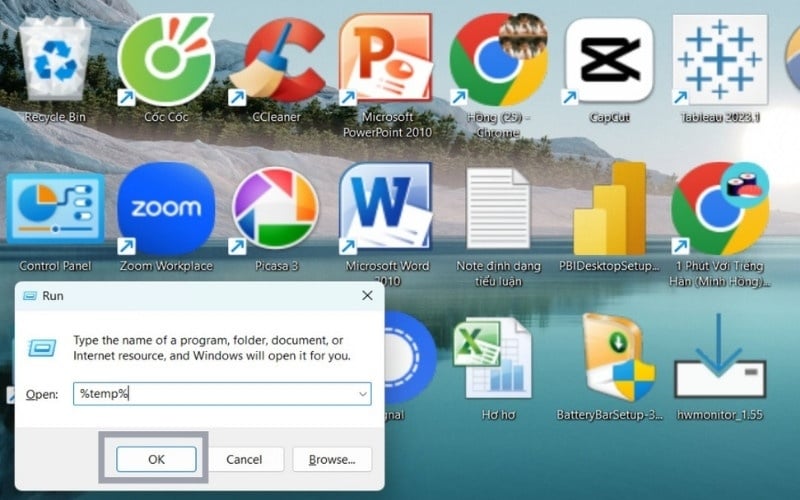 Dọn dẹp dung lượng ổ cứng và file tạm