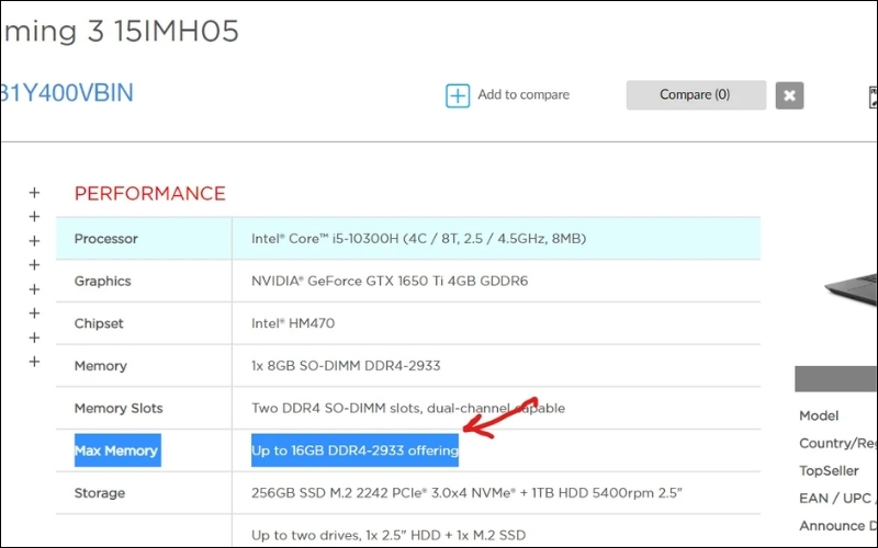 Tra cứu theo model máy