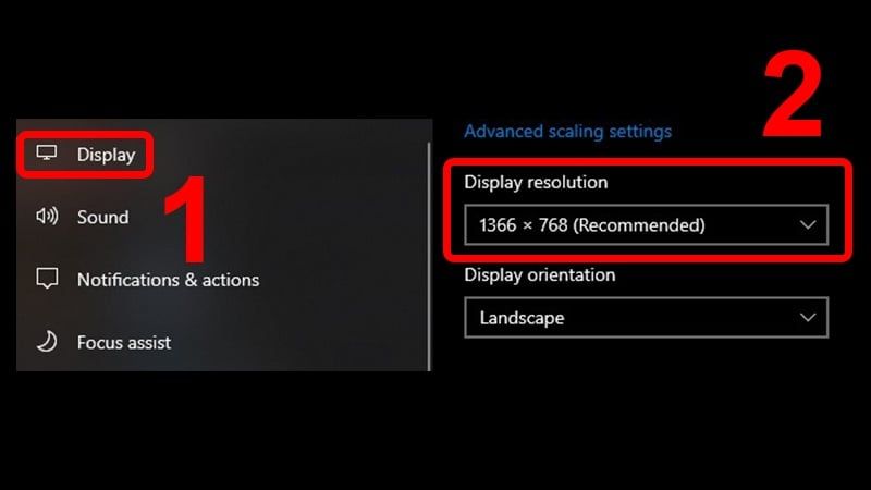 Thu nhỏ màn hình bằng cách điều chỉnh độ phân giải hệ thống