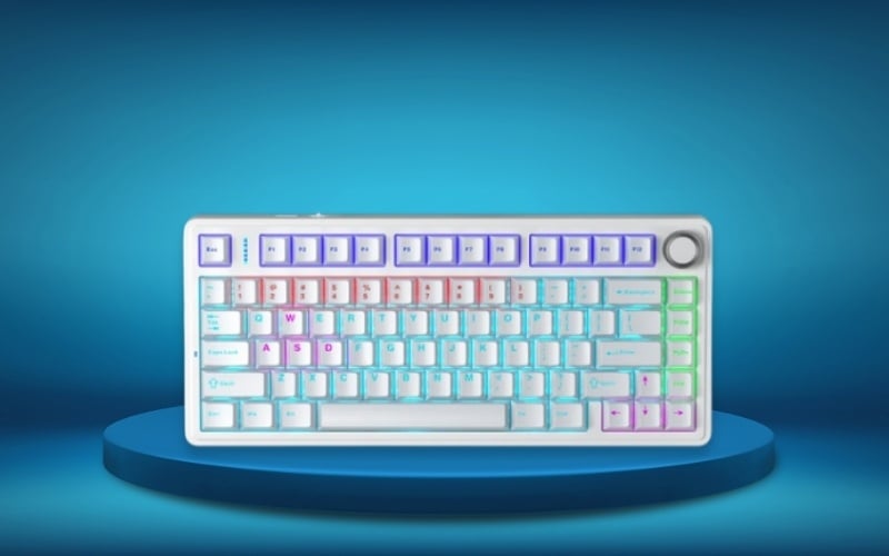 Bàn phím AULA F75 có dây (Trắng Red switch)