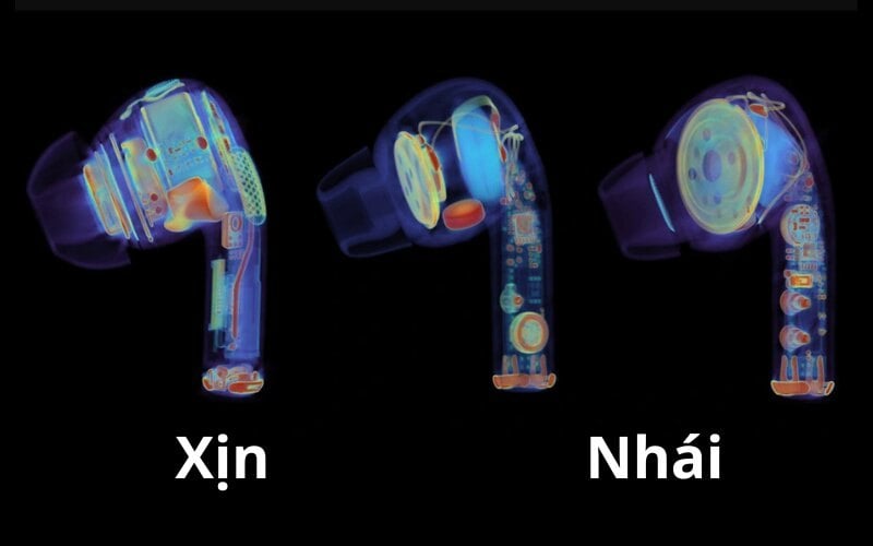 Sự khác biệt về linh kiện giữa tai nghe xịn và nhái