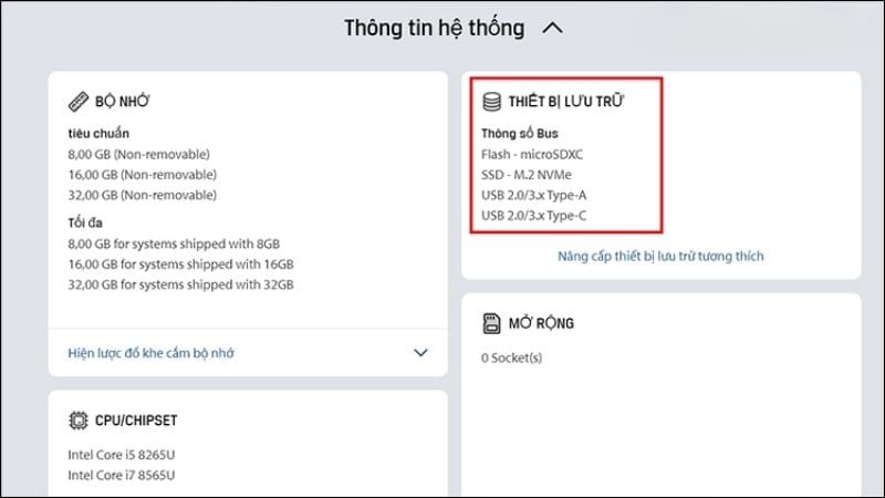Thông tin chi tiết của máy sẽ hiển thị ngay trong cửa sổ mới