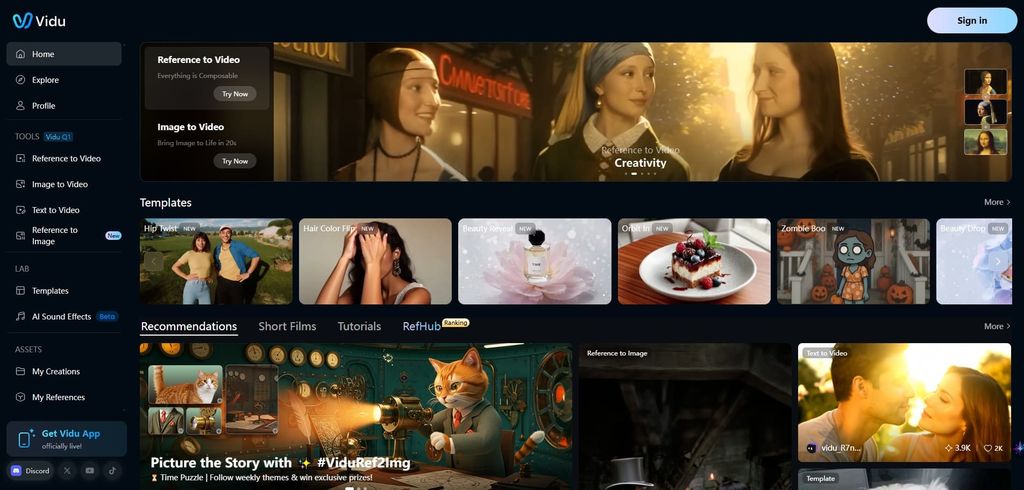 vidu ai image to video