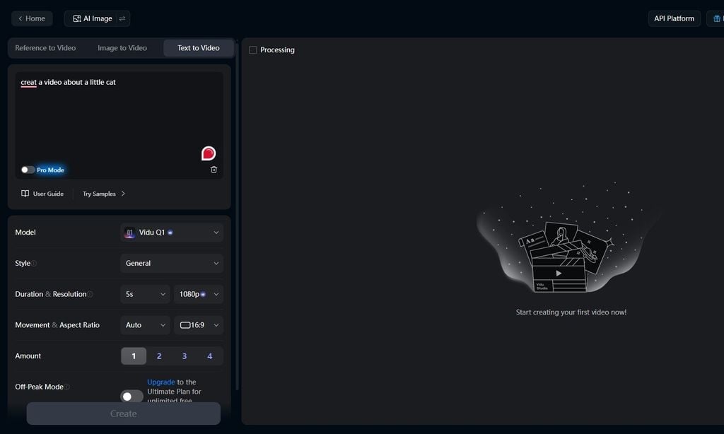 vidu ai text-to-video