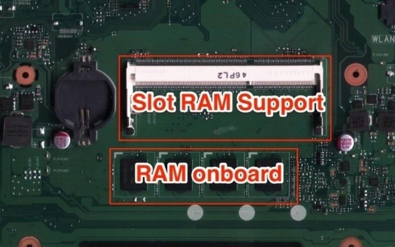 Cấu hình 1 RAM onboard + 1 khe trống