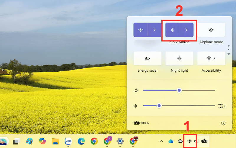 Bật Bluetooth trên điện thoại và laptop