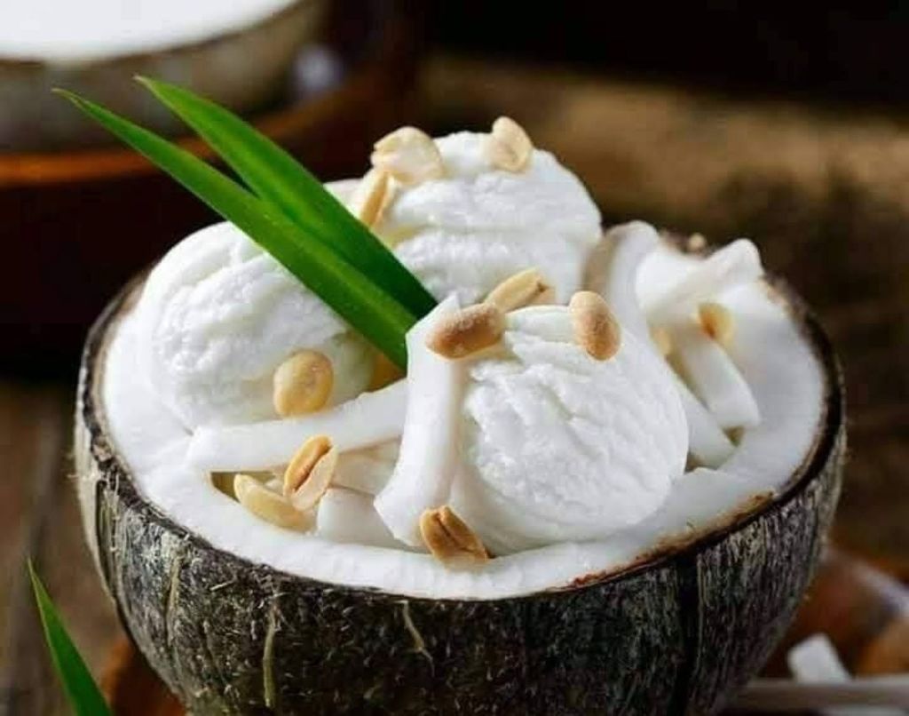 cách làm kem dừa lá dứa