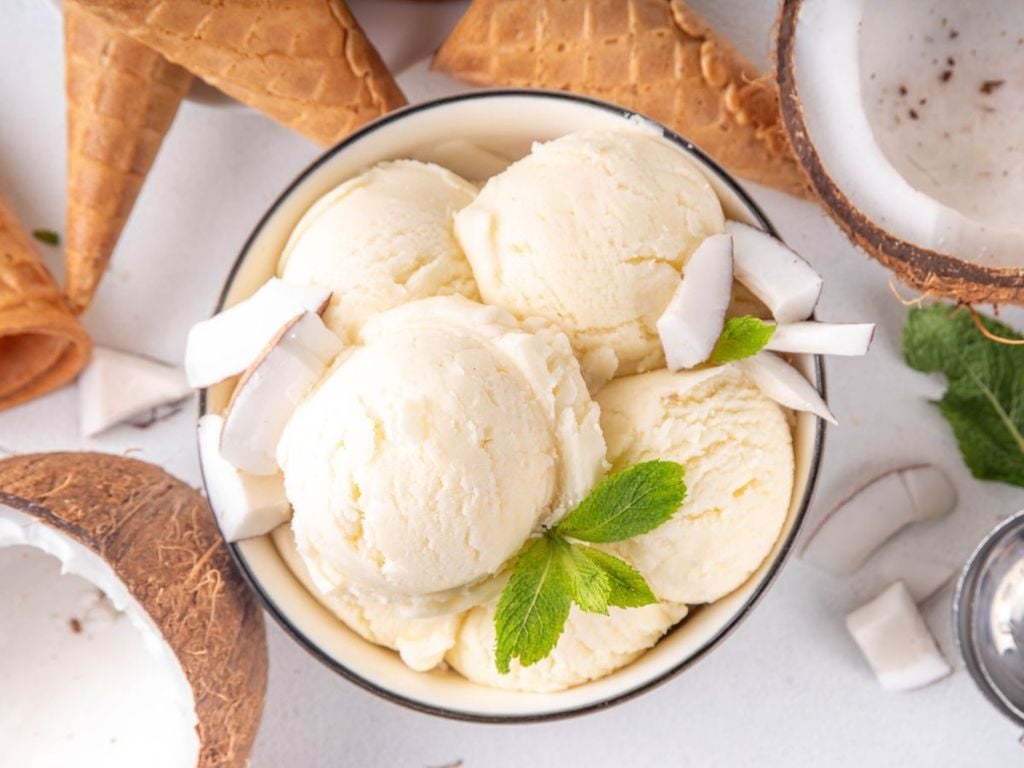 kem cứng vị dừa