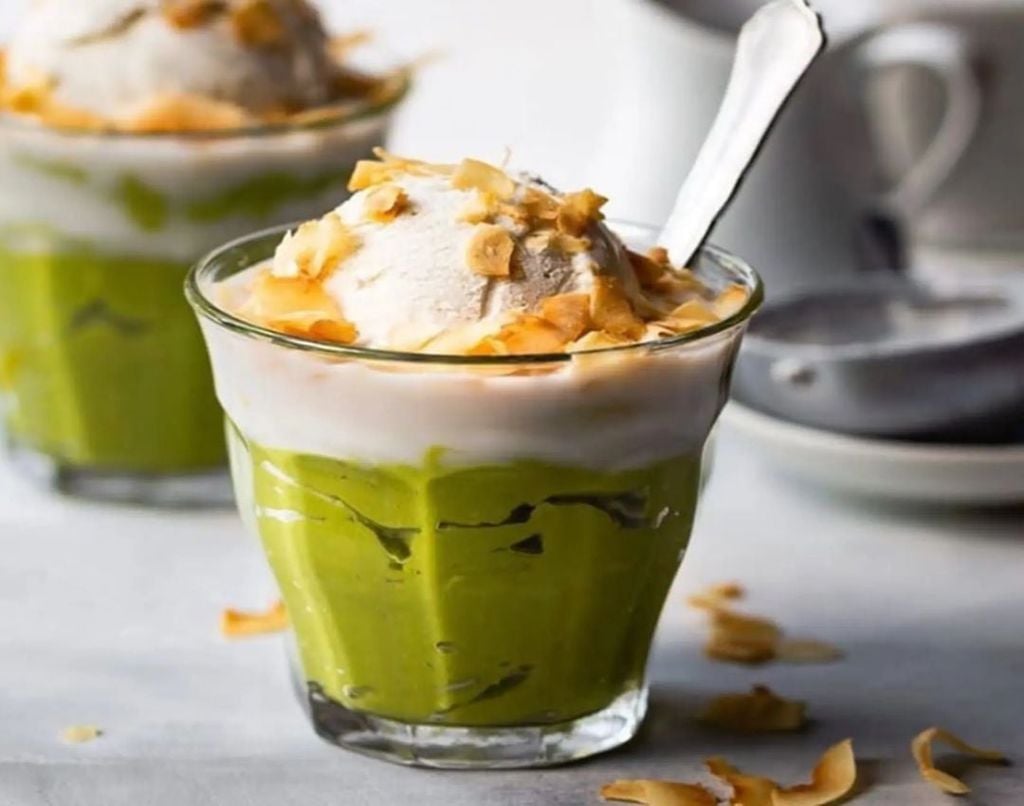 kem tươi và matcha