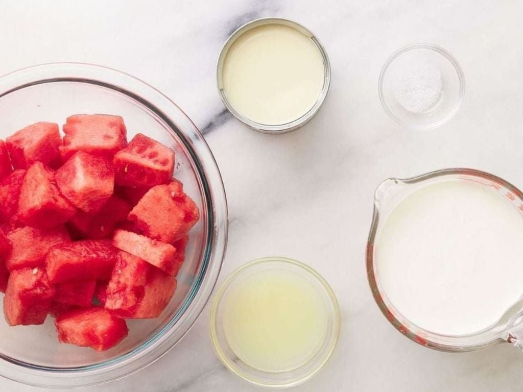 nguyên liệu làm kem dưa hấu