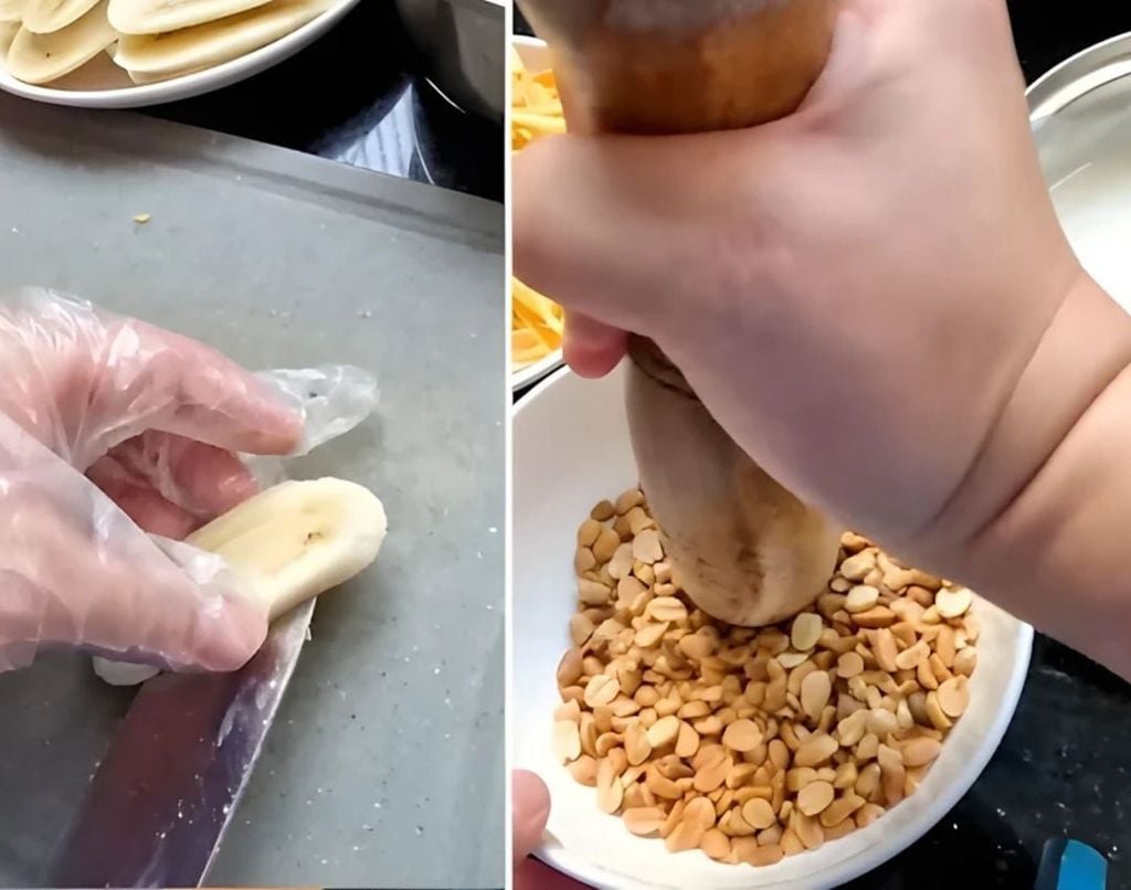 sơ chế nguyên liệu làm kem chuối