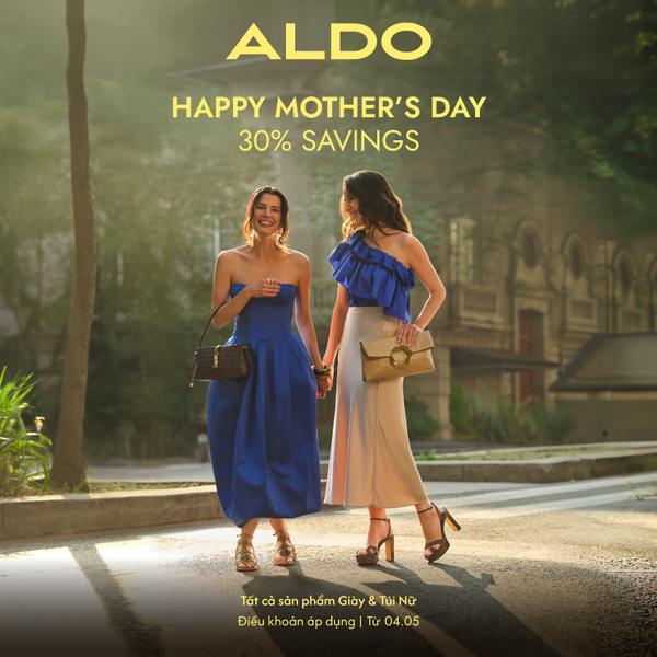 Ưu Đãi Ngày Của Mẹ ALDO GIảm 30% Túi Xách & Giày Dép Nữ
