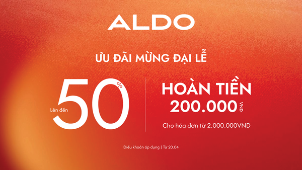 ALDO ƯU ĐÃI MỪNG ĐẠI LỄ ĐẾN 50%
