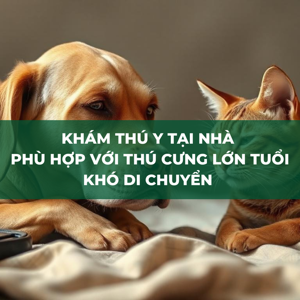 Khám thú y tại nhà phù hợp với thú cưng già, bất tiện trong di chuyển